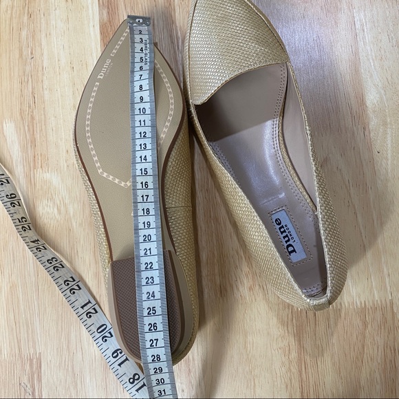 DUNE 'Hulaa' Pointed Toe Flat Slip On Shoes in Woven Natural Colour Size 40 - Picture 9 of 11